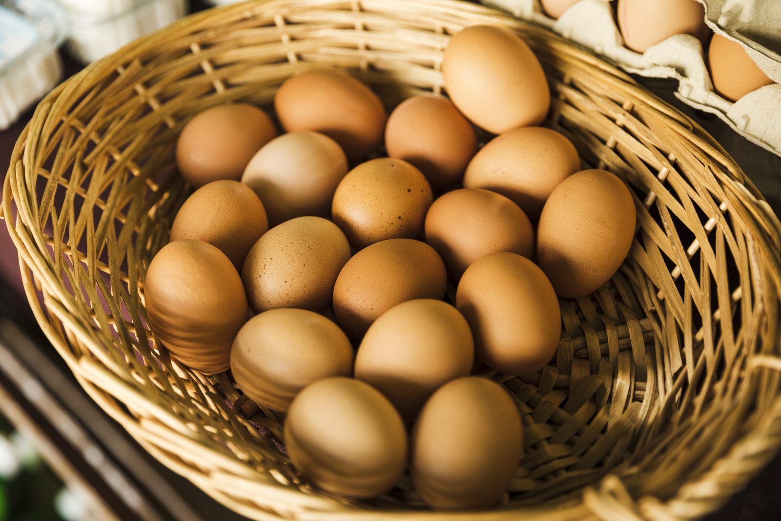 Rich pasture raised eggs